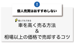 車を高く売る 個人