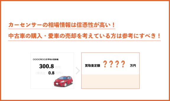 カーセンサーの相場情報は中古車購入 売却に参考にすべき1つの指標