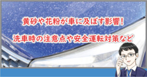 黄砂や花粉の影響と洗車